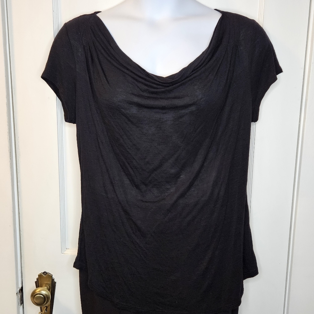 Apt. 9 Black Cowl Neck Women's Blouse - Size XL